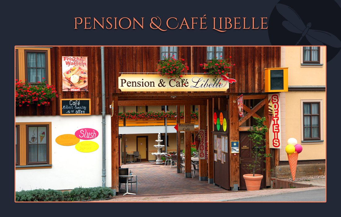Pension Cafe Libelle Elxleben Arnstadt Erfurt - Toreinfahrt